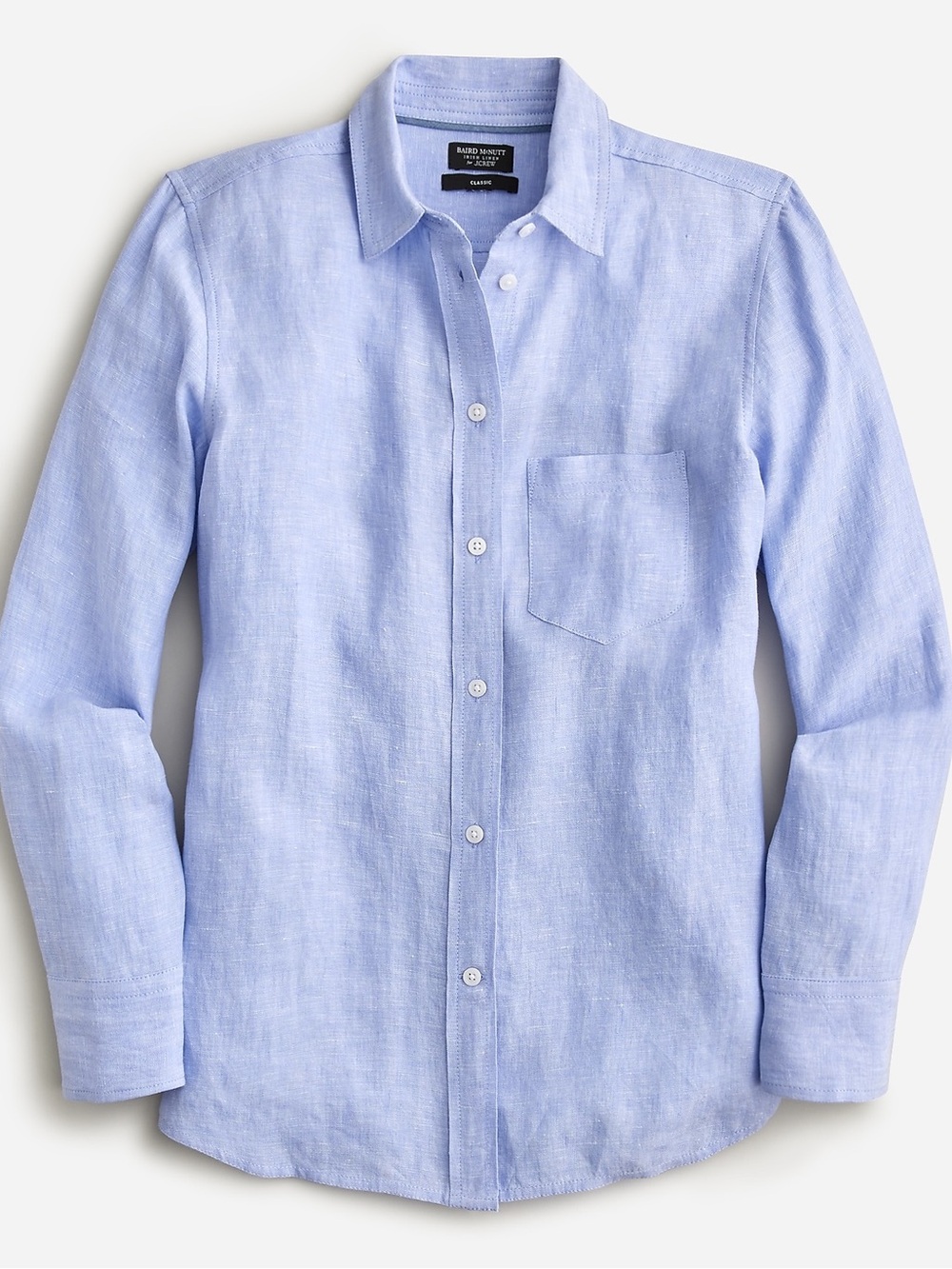 J. Crew Baird McNutt Chambray Irish Linen Top 0 XS blue button down long sleeve